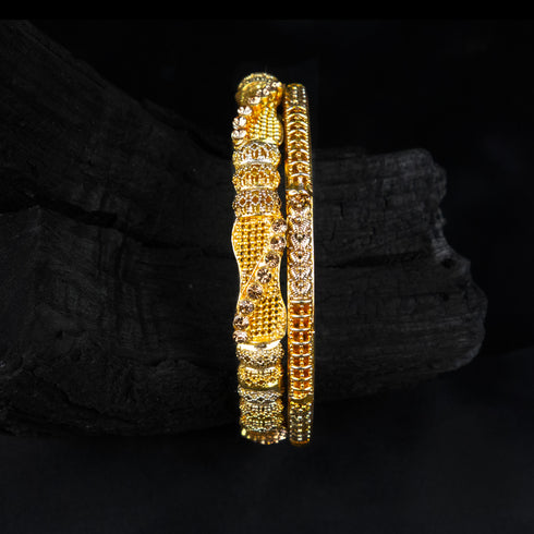 Indian Gold Bangles - D312-2